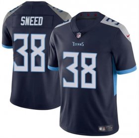 Cheap Men\'s Tennessee Titans #38 L\'Jarius Sneed Navy Vapor Limited Football Stitched Jersey