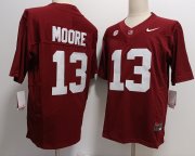 Cheap Men's Alabama Crimson Tide #13 Malachi Moore Red FUSE College Stitched Jersey