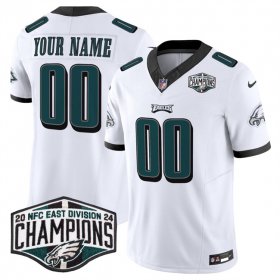 Cheap Men\'s Philadelphia Eagles Active Player Custom White 2024 NFC East Champions F.U.S.E. Vapor Untouchable Limited Stitched Football Jersey