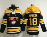 Wholesale Cheap Pirates #18 Neil Walker Black Sawyer Hooded Sweatshirt MLB Hoodie