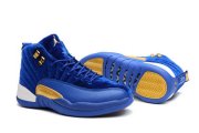 Wholesale Cheap Womens Air Jordan 12 Retro Shoes Blue/Gold-White