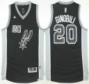 Wholesale Cheap Men's San Antonio Spurs #20 Manu Ginobili Revolution 30 Swingman 2015-16 New Black Jersey