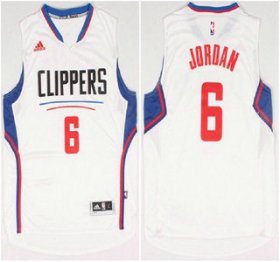 Wholesale Cheap Los Angeles Clippers #6 DeAndre Jordan Revolution 30 Swingman 2015 New White Jersey