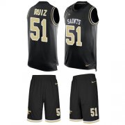 Wholesale Cheap Nike Saints #51 Cesar Ruiz Black Team Color Men's Stitched NFL Limited Tank Top Suit Jersey