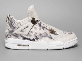 Wholesale Cheap Air Jordan 4 Premium Snakeskin Dark gray/white-cinnamon