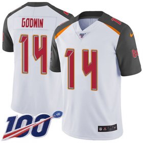 Wholesale Cheap Nike Buccaneers #14 Chris Godwin White Men\'s Stitched NFL 100th Season Vapor Untouchable Limited Jersey