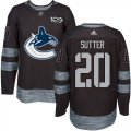 Wholesale Cheap Adidas Canucks #20 Brandon Sutter Black 1917-2017 100th Anniversary Stitched NHL Jersey