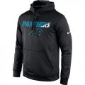 Wholesale Cheap Men's Carolina Panthers Nike Black Kick Off Staff Performance Pullover Hoodie