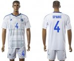 Wholesale Cheap Bosnia Herzegovina #4 Spahic Away Soccer Country Jersey