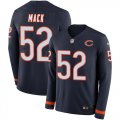 Wholesale Cheap Nike Bears #52 Khalil Mack Navy Blue Team Color Youth Stitched NFL Limited Therma Long Sleeve Jersey