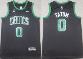 Cheap Men\'s Boston Celtics #0 Jayson Tatum Black Stitched Basketball Jersey