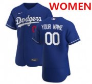 Wholesale Cheap Women Nike los angeles dodgers blue flex base custom jersey