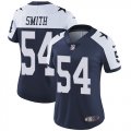 Wholesale Cheap Nike Cowboys #54 Jaylon Smith Navy Blue Thanksgiving Women's Stitched NFL Vapor Untouchable Limited Throwback Jersey