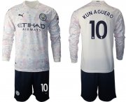 Wholesale Cheap 2021 Men Manchester city away long sleeve 10 soccer jerseys