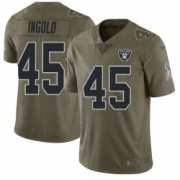 Wholesale Cheap Men's Las Vegas Raiders #45 Alec Ingold Limited Green 2017 Salute to Service Jersey