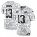 Men's San Francisco 49ers #13 Brock Purdy 2024 Arctic Camo Salute To Service Limited Stitched Football Jersey