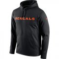 Wholesale Cheap Men's Cincinnati Bengals Nike Black Circuit Wordmark Essential Performance Pullover Hoodie