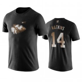 Wholesale Cheap Chiefs #14 Sammy Watkins Black NFL Black Golden 100th Season T-Shirts