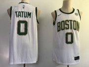 Wholesale Cheap Nike Celtics 0 Jayson Tatum White City Edition Swingman Jersey