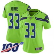 Wholesale Cheap Nike Seahawks #33 Jamal Adams Green Women's Stitched NFL Limited Rush 100th Season Jersey