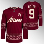 Cheap Men's Arizona Coyotes #9 Clayton Keller Garnet Alternate Pro Jersey