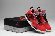 Wholesale Cheap Air Jordan 4 V TORO BRAVO Shoes Fire Red/White-Black-Cement Grey