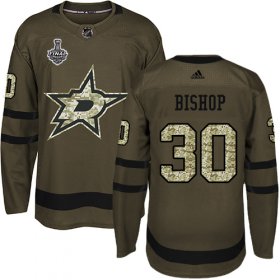 Wholesale Cheap Adidas Stars #30 Ben Bishop Green Salute to Service 2020 Stanley Cup Final Stitched NHL Jersey