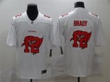 Cheap Men's Tampa Bay Buccaneers #12 Tom Brady White Shadow Logo Limited Football Stitched Jersey