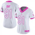 Wholesale Cheap Nike Colts #91 Sheldon Day White/Pink Women's Stitched NFL Limited Rush Fashion Jersey