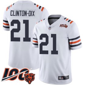 Wholesale Cheap Nike Bears #21 Ha Ha Clinton-Dix White Alternate Men\'s Stitched NFL Vapor Untouchable Limited 100th Season Jersey