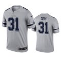 Wholesale Cheap Men's Dallas Cowboys #31 Trevon Diggs Gray Inverted Legend Jersey