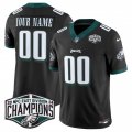 Cheap Men's Philadelphia Eagles Active Player Custom Black 2024 NFC East Champions F.U.S.E. Vapor Untouchable Limited Stitched Football Jersey