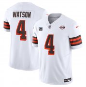 Cheap Men's Cleveland Browns #4 Deshaun Watson White 2024 F.U.S.E. With 2-Star C Patch 1946 Collection Vapor Untouchable Limited Stitched Jersey