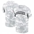 Cheap Men's Los Angeles Chargers 2024 Arctic Camo Salute To Service Performance T-Shirt