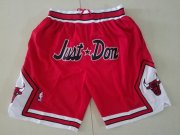 Wholesale Cheap Bulls Red Just Don Mesh Shorts