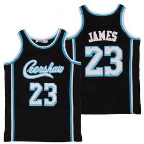 Wholesale Cheap Men\'s Crenshaw #23 LeBron James Black Swingman Throwback Jersey