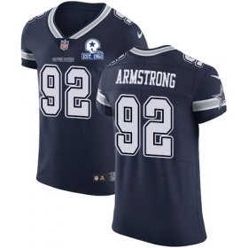 Wholesale Cheap Nike Cowboys #92 Dorance Armstrong Navy Blue Team Color Men\'s Stitched With Established In 1960 Patch NFL Vapor Untouchable Elite Jersey