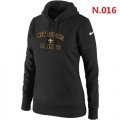 Wholesale Cheap Women's Nike New Orleans Saints Heart & Soul Pullover Hoodie Black