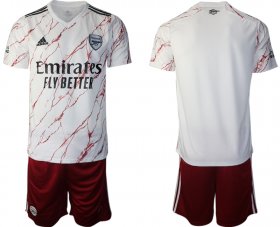 Wholesale Cheap Men 2020-2021 club Arsenal away blank white Soccer Jerseys