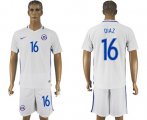 Wholesale Cheap Chile #16 Diaz Away Soccer Country Jersey