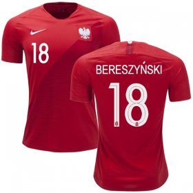 Wholesale Cheap Poland #18 Bereszynski Away Soccer Country Jersey