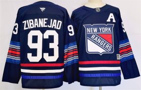 Cheap Men\'s New York Rangers #93 Mika Zibanejad Navy 2024-25 Stitched Jersey