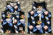 Wholesale Cheap Men's Orlando Magic #1 Penny Hardaway Ness Floral Fashion Hardwood Classics Soul Swingman Throwback Shorts