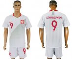 Wholesale Cheap Poland #9 Lewandowski Home Soccer Country Jersey