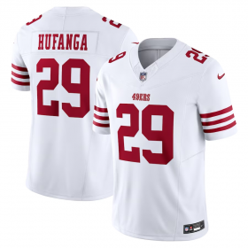 Wholesale Cheap Men\'s San Francisco 49ers #29 Talanoa Hufanga White 2023 F.U.S.E. Vapor Untouchable Limited Stitched Football Jersey