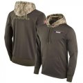 Wholesale Cheap Youth Houston Texans Nike Olive Salute to Service Sideline Therma Pullover Hoodie