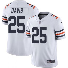 Wholesale Cheap Nike Bears #25 Mike Davis White Men\'s 2019 Alternate Classic Stitched NFL Vapor Untouchable Limited Jersey