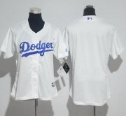 Wholesale Cheap Dodgers Blank White Lady Fashion Stitched MLB Jersey