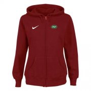 Wholesale Cheap Nike New York Jets Ladies Tailgater Full Zip Hoodie Red