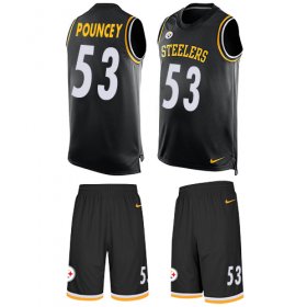 Wholesale Cheap Nike Steelers #53 Maurkice Pouncey Black Team Color Men\'s Stitched NFL Limited Tank Top Suit Jersey